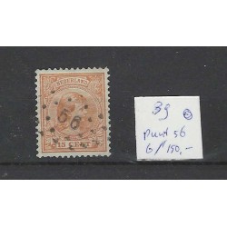 Nederland 39 Wilhelmina met puntstempel 56 VFU/gebr  CV 156 €