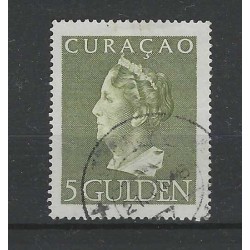 Curaçao 180  Wilhelmina Konijnenburg 5 Gld   VFU/used CV 225 € with certificate !