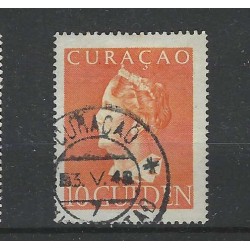 Curacao 181 Wilhelmina 10Gld   VFU/gebr CV  365 € echt gelopen!!