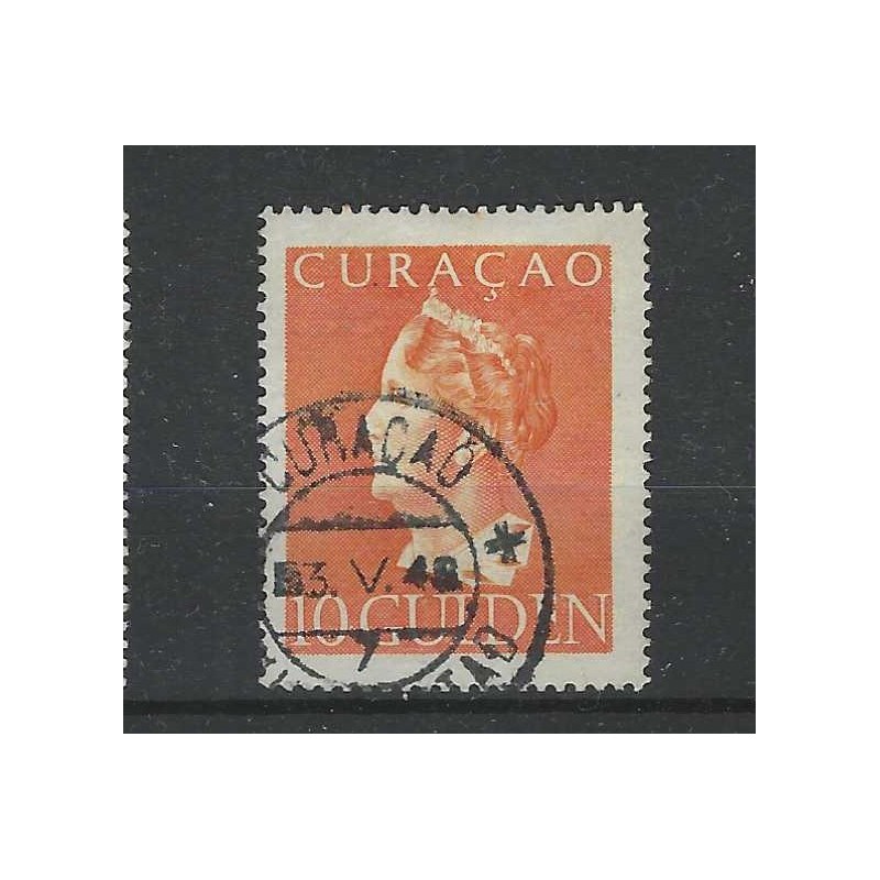 Curacao 181 Wilhelmina 10Gld   VFU/gebr CV  365 € echt gelopen!!