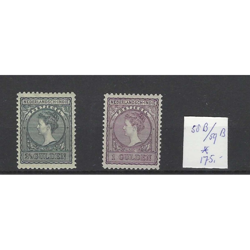 Ned. Indie 58B/59B Wilhelmina MH/ongebr CV 175 € Ned. Indie 58B/59B Wilhelmina MH/ongebr CV 175 €