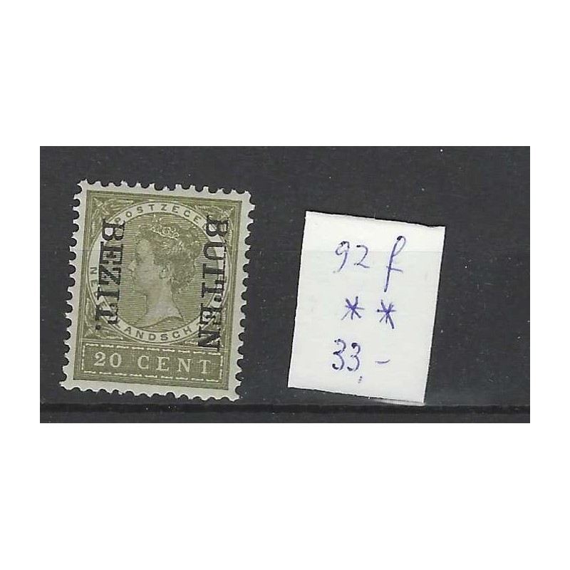 Ned. Indie 92f  BEZIT-BUITEN   MNH/postfris CV  33 €
