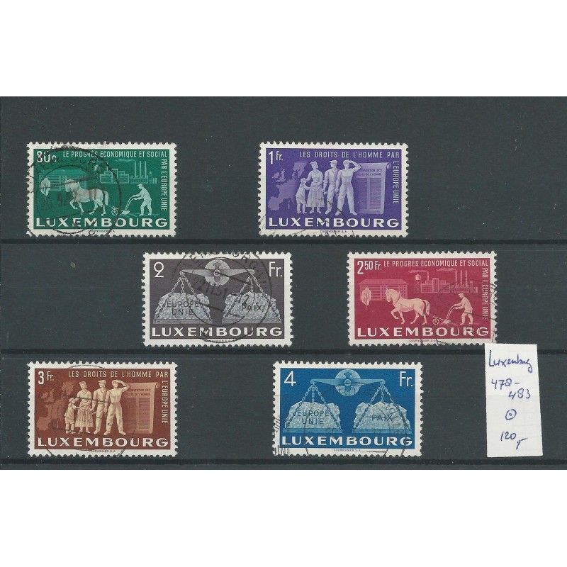 Luxembourg 478-483 Europäise Einigung  VFU/used   CV 120 €