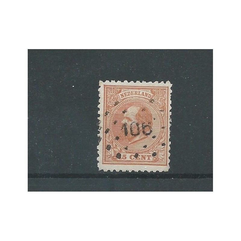 Netherlands 23E 11,5x12 kl.gt   Willem III   VFU/used  CV 95 €