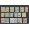 Ned. Indie 99-114 Cijfer 1912  deels MH/ongebr en MNH/postfris CV  40+ €