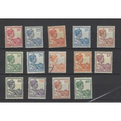 Ned. Indie 115-128 Wilhelmina  MH/ongebr CV  50 €  behalve 123 is VFU