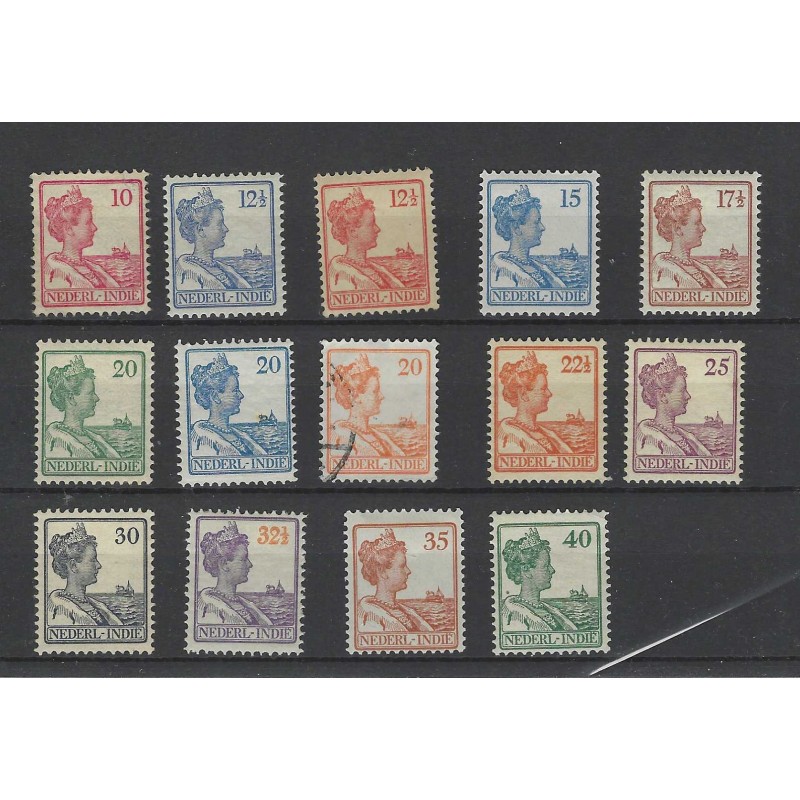 Ned. Indie 115-128 Wilhelmina MH/ongebr CV 50 € behalve 123 is VFU Ned. Indie 115-128 Wilhelmina MH/ongebr CV 50 € behalve 123 is VFU