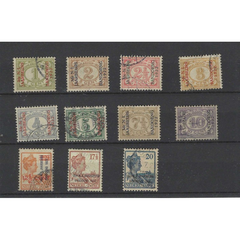 Ned. Indie 149-159 Bandoeng-serie VFU/gebr CV 325 € Ned. Indie 149-159 Bandoeng-serie VFU/gebr CV 325 €