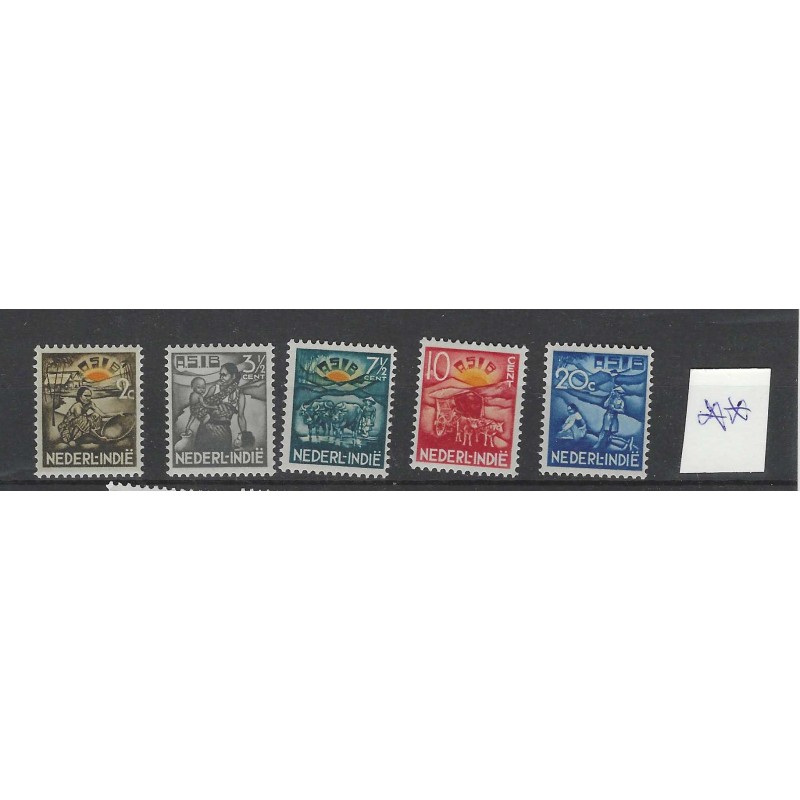 Ned. Indie 230-234 A.S.I.B MNH/postfris CV 20 € Ned. Indie 230-234 A.S.I.B MNH/postfris CV 20 €