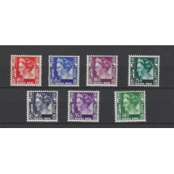 Ned. Indie 253-259  Wilhelmina MNH/postfris CV  150 €