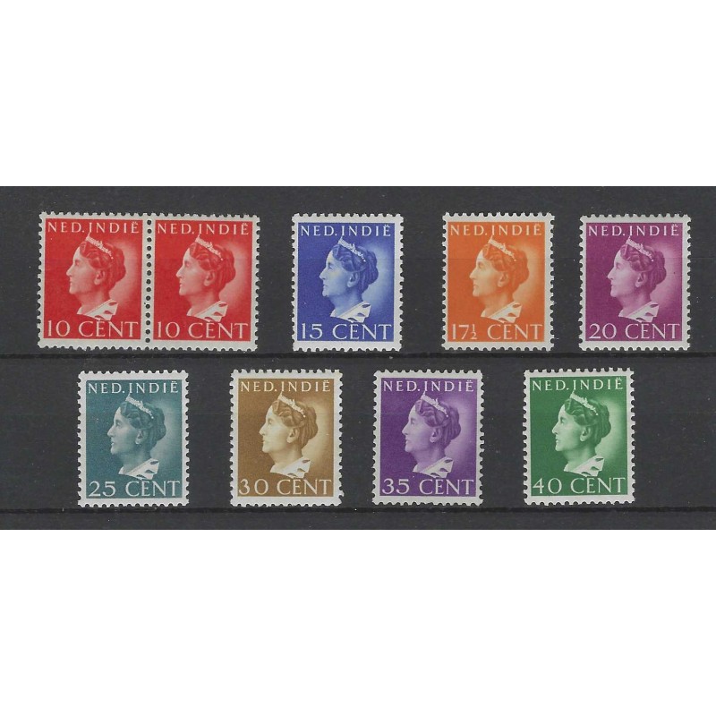 Dutch East Indies 274-281 Wilhelmina Konijnenburg MH/unused CV 350 €