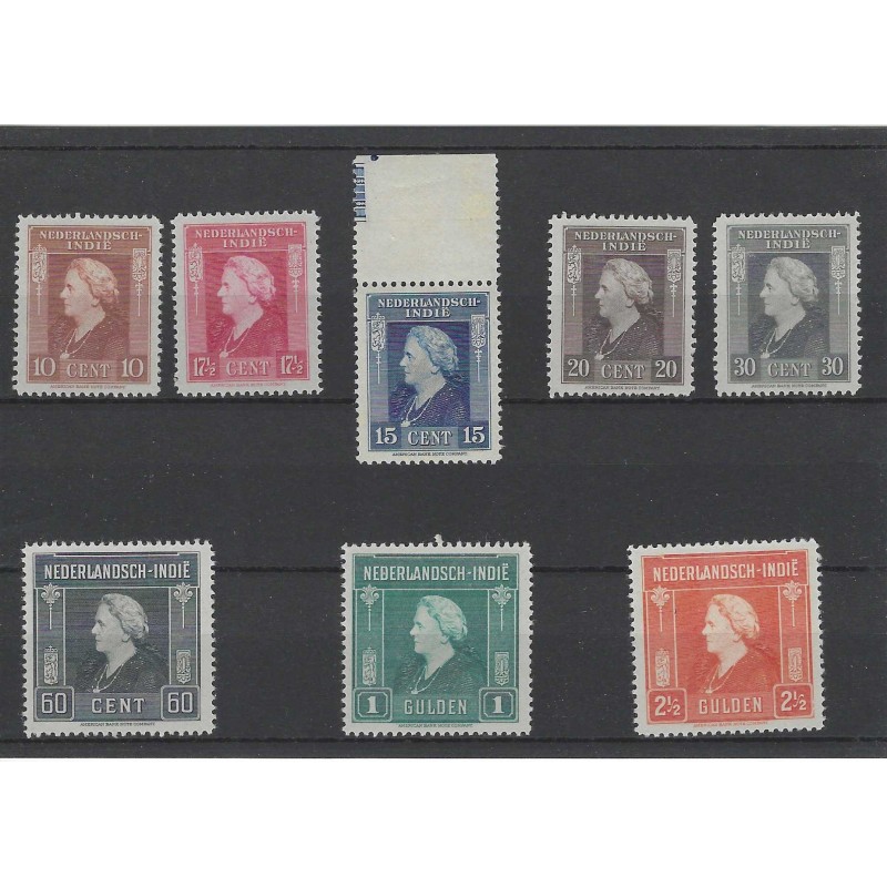 Ned. Indie 309-316 Wilhelmina MNH/postfris CV 9,50 € Ned. Indie 309-316 Wilhelmina MNH/postfris CV 9,50 €