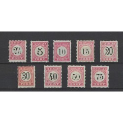 Dutch East Indies P5-13  Postage due 1882  MH/unused  CV 150+ € P9 without gom