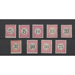 Ned. Indie P5-13  Port 1882  MH/ongebr  CV 150+ € P9 zonder gom