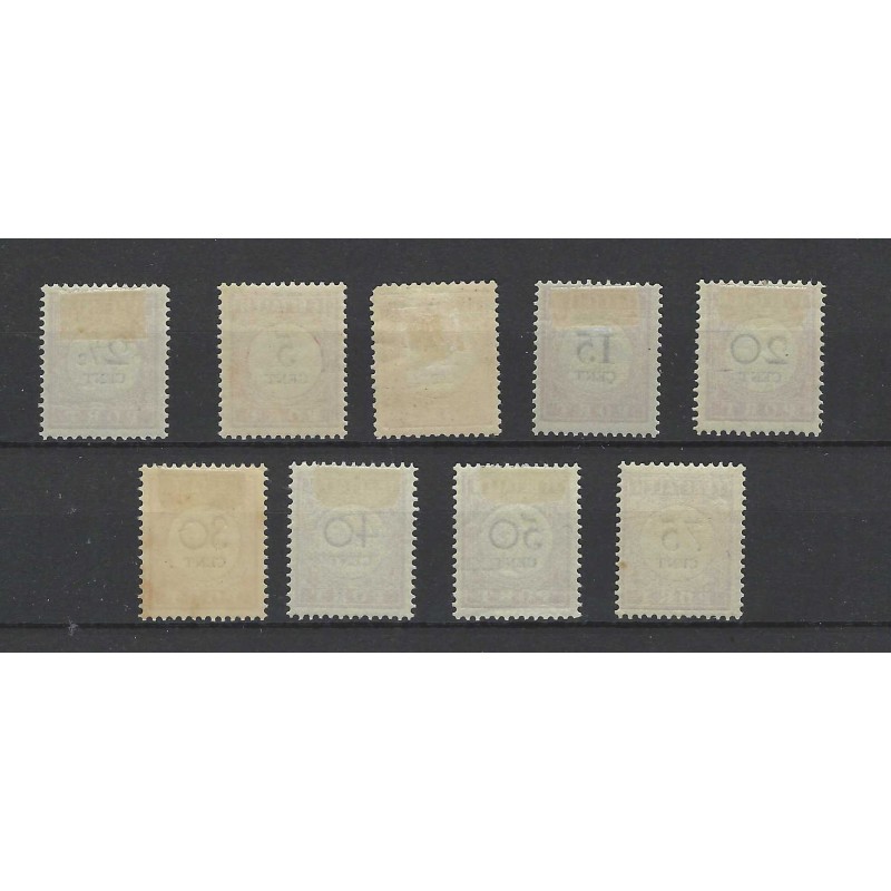 Dutch East Indies P14-22  Postage due 1892  MH/unused  CV 180 €