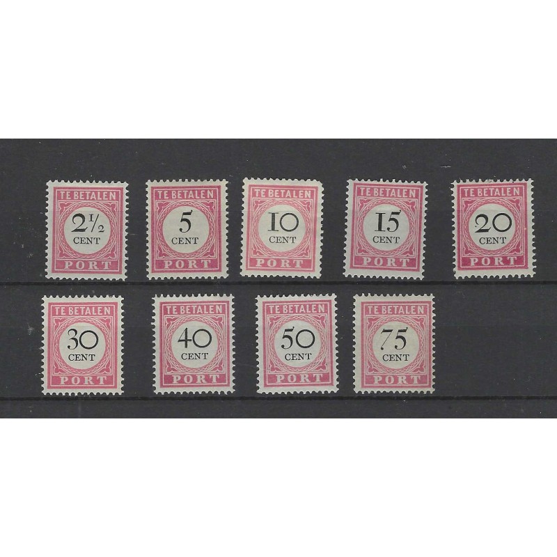 Ned. Indie P14-22 Port 1892 MH/ongebr CV 180 € Ned. Indie P14-22 Port 1892 MH/ongebr CV 180 €