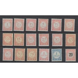 Dutch East Indies P23-39 Postage due 1913  MH/unused  CV 48 €