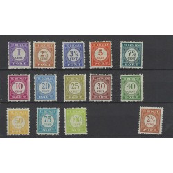 Dutch East Indies P53-66 Postage due 1946  MH/unused  CV 20 €