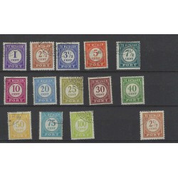 Dutch East Indies P53-66 Postage due 1946  VFU/used  CV 25 €