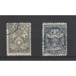 Ned. Indie BK1-7  Brandkast 1921 VFU/gebr  CV 3050 €  lees svp