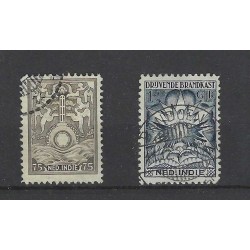 Ned. Indie BK1-7  Brandkast 1921 VFU/gebr  CV 3050 €  lees svp