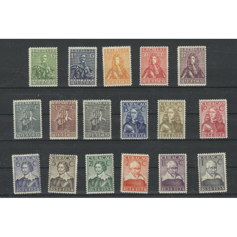 Curacao 104-120 Gezag-serie MH/ongebr CV 300 € Curacao 104-120 Gezag-serie MH/ongebr CV 300 €