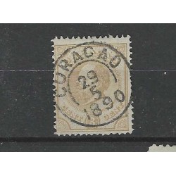Curacao 2B Willem III 1873 "Curacao 1890" VFU/gebr  CV 150+ € PRACHT !!