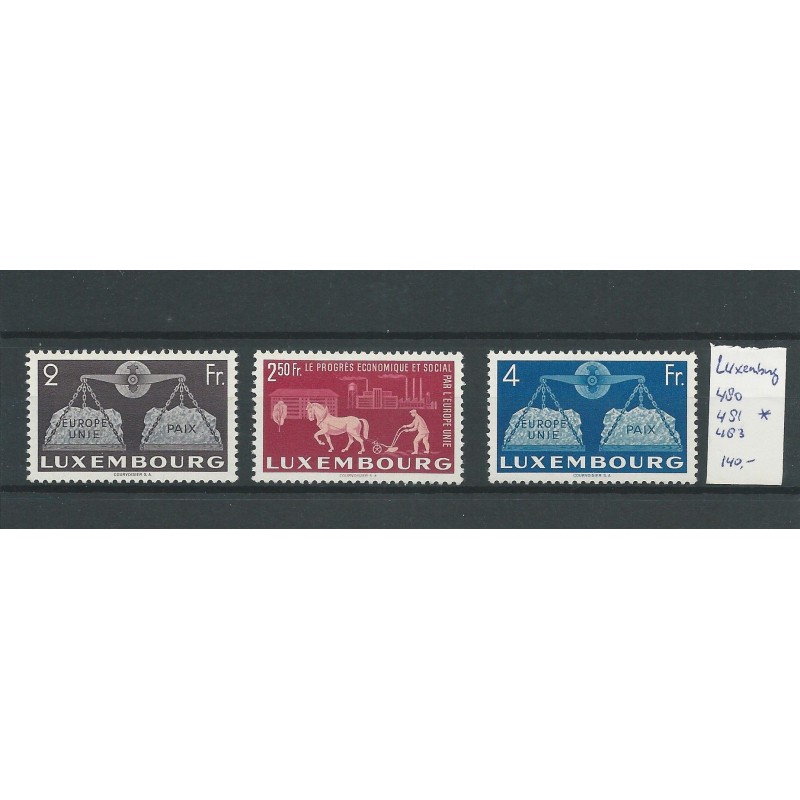 Luxembourg 480, 481, 483  Europäise Einigung  MH/unused   CV 140 €