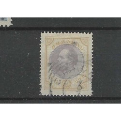 Curacao 12aB Willem III 1873 VFU/gebr  CV 60+ € PRACHT !!