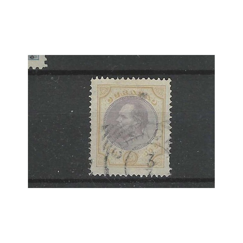 Curacao 12aB Willem III 1873 VFU/gebr  CV 60+ € PRACHT !!