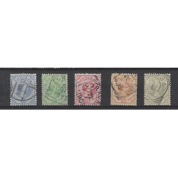 Curacao 19-23 Wilhelmina VFU/gebr CV 35++ €  Stempels !!