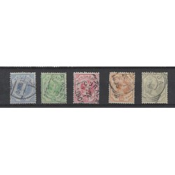 Curacao 19-23 Wilhelmina VFU/gebr CV 35++ €  Stempels !!