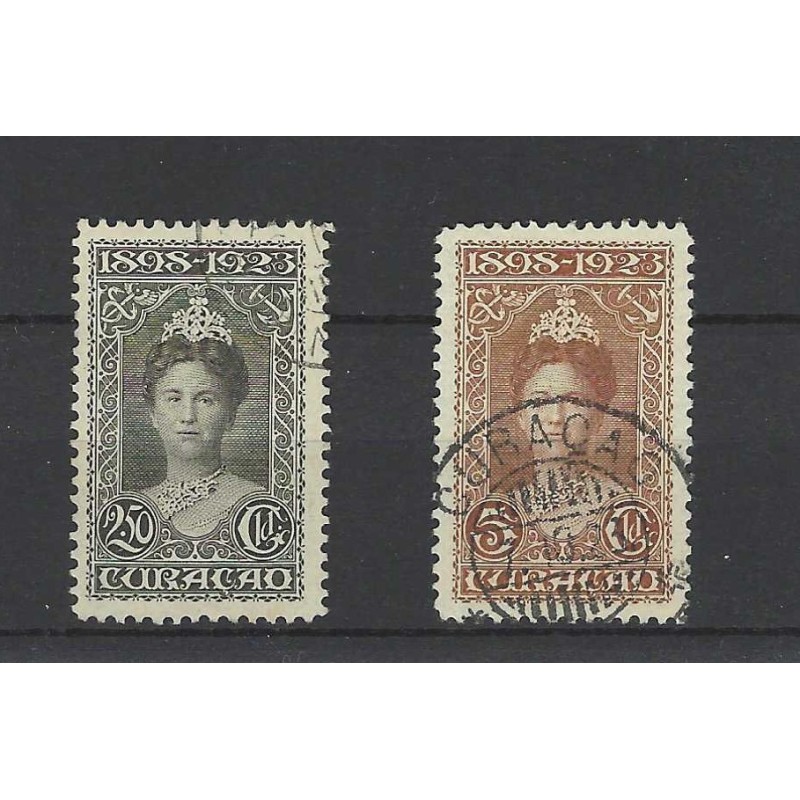 Curacao 75-81 Wilhelmina 1923  VFU/gebr CV 623 €