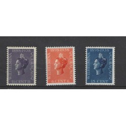 Curacao  138-140  Wilhelmina  MNH/postfris CV 8 € Pracht !!