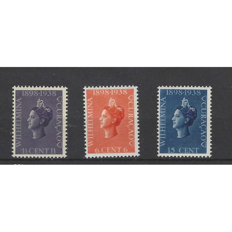 Curacao 138-140 Wilhelmina MNH/postfris CV 8 € Pracht !! Curacao 138-140 Wilhelmina MNH/postfris CV 8 € Pracht !!