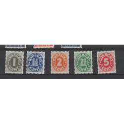 Curaçao  153-157 Numeral Indische druk MNH CV 33 € Extremely fine !!