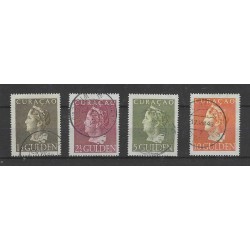 Curacao 178-181  Wilhelmina Konijnenburg  VFU/gebr CV 628 € certificaat !!