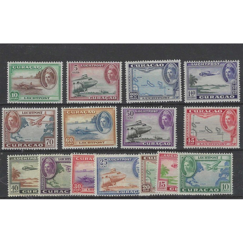 Curacao LP26-40 Luchtpost Wilhelmina MNH/postfris CV 200 € Curacao LP26-40 Luchtpost Wilhelmina MNH/postfris CV 200 €