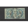 Nederland 1 Willem 1852 paartje VFU/gebr CV 200 €  stempel !!