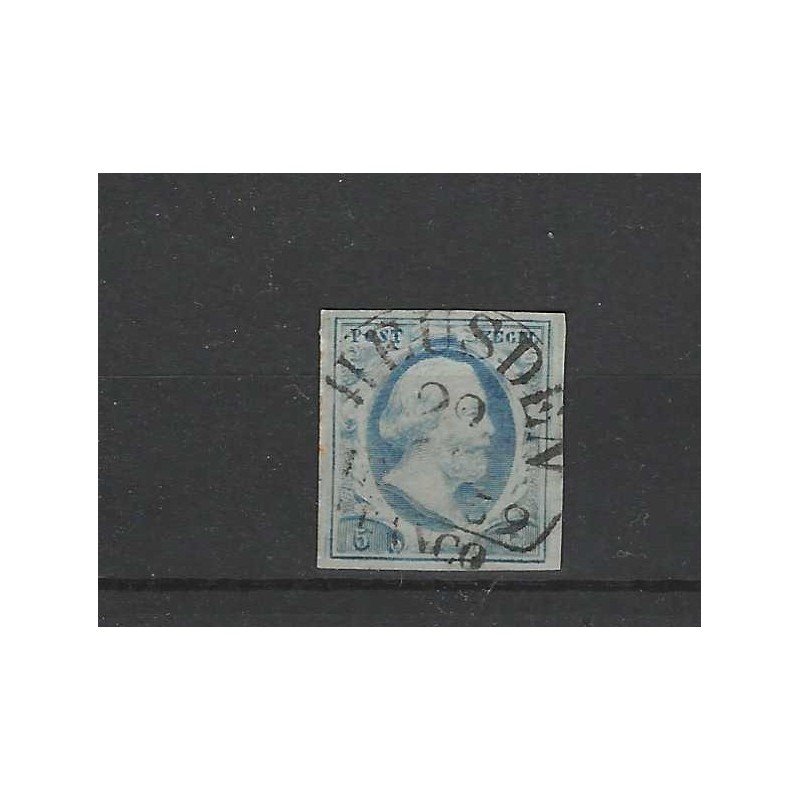 Nederland 1 Willem 1852 "HEUSDEN-B" VFU/gebr CV 160+ € stempel !! Nederland 1 Willem 1852 "HEUSDEN-B" VFU/gebr CV 160+ € stempel !!