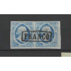 Nederland 1 Willem 1852 paartje VFU/gebr CV 200 €