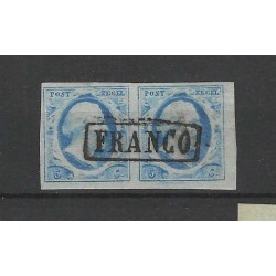 Netherlands 1 Willem 1852 pair VFU/used CV 200 €