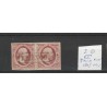 Nederland 2 Willem 1852 paartje "rood-FRANCO" VFU/gebr CV 180+ €