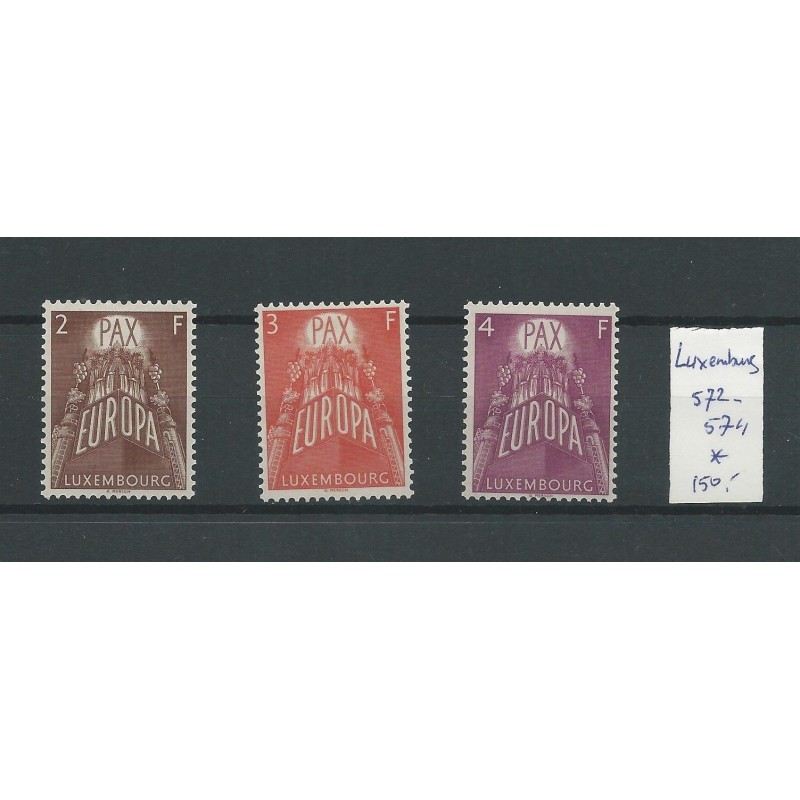 Luxembourg 572-574  Europa 1957 MH/unused   CV 150 €