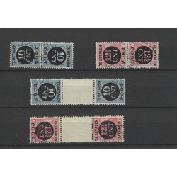 Netherlands P67a/b, P68a/b KEERDRUKKEN postage due  VFU/used  CV 395 € EXTREMELY FINE !!