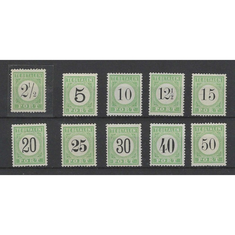 Curacao P1-10  Port 1889 serie MH/ongebruikt CV 947 €