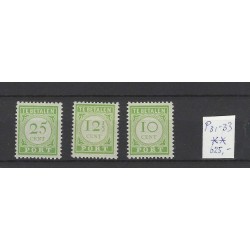 Curaçao P31-33 Postage due 1941 English printing  MNH CV 625 €