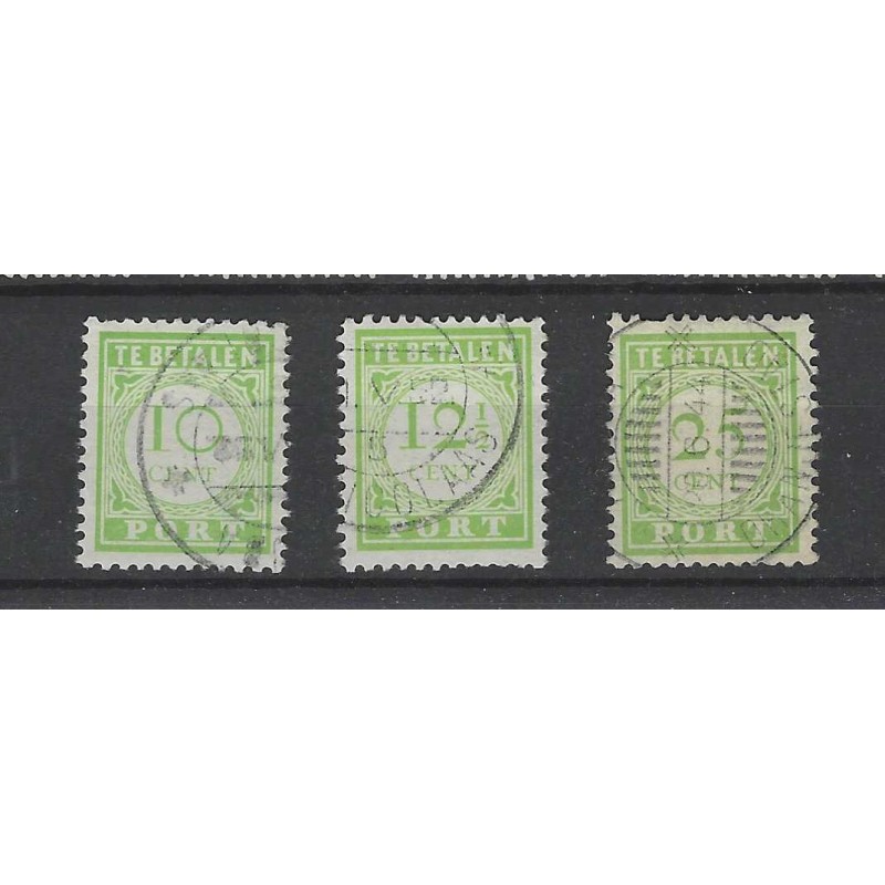 Curacao  P31-33  Port  Engelse Druk  VFU/gebr  CV  95 €