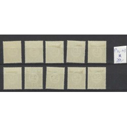 Curaçao P34-43  Postage due 19 MH/unused  CV 180 €
