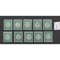 Curaçao P34-43  Postage due 19 MH/unused  CV 180 €